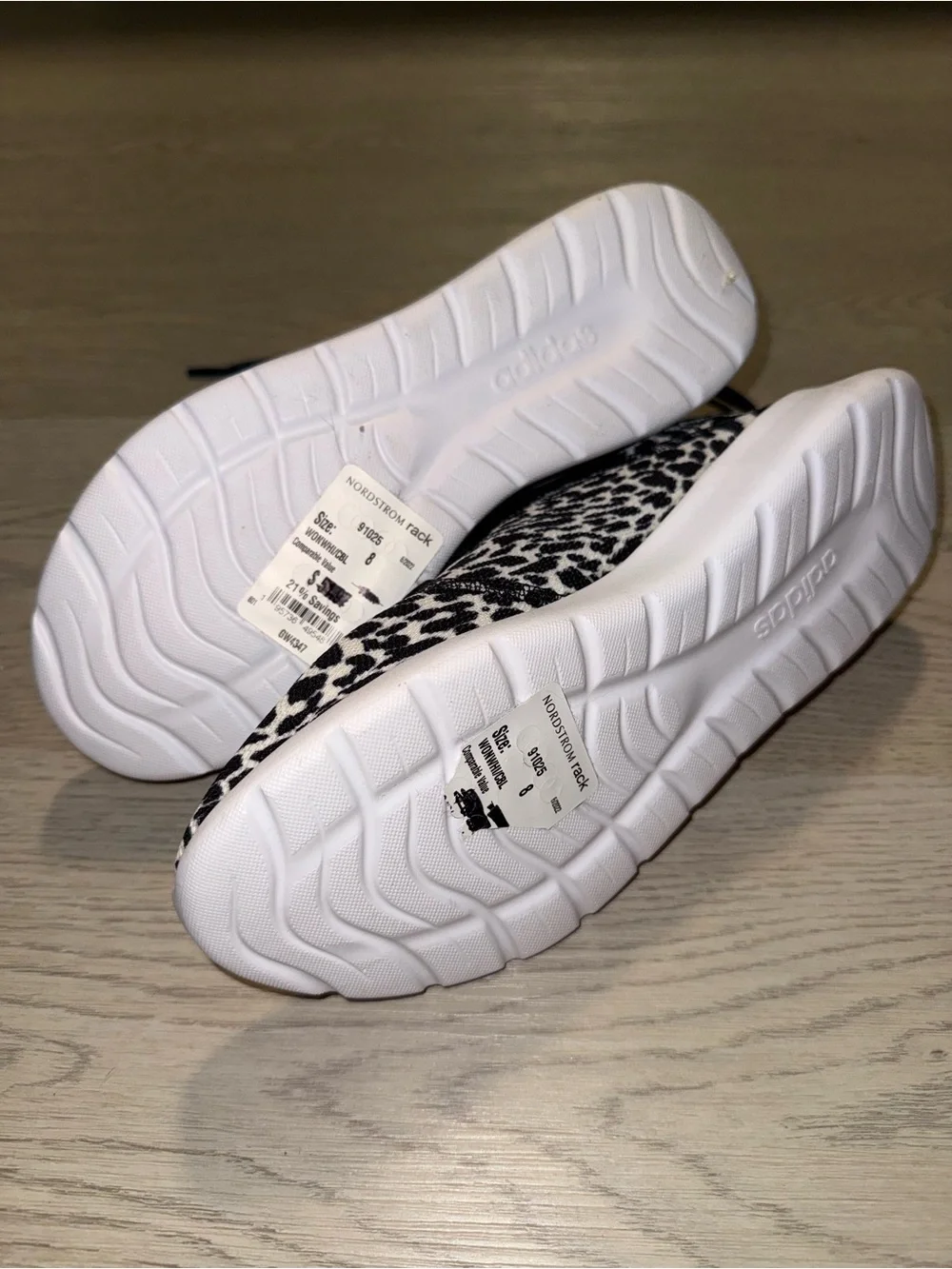 NWT Adidas Women’s Black & White Leopard Print Sneakers